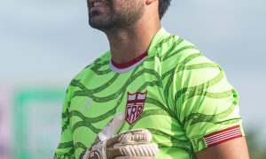 O goleiro do CRB, Matheus Albino. (Foto: Francisco Cedrim)