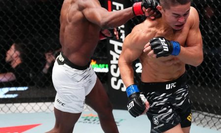 Manel Kape nocauteou lutador do Cazaquistão (Foto: Divulgação/Instagram UFC)