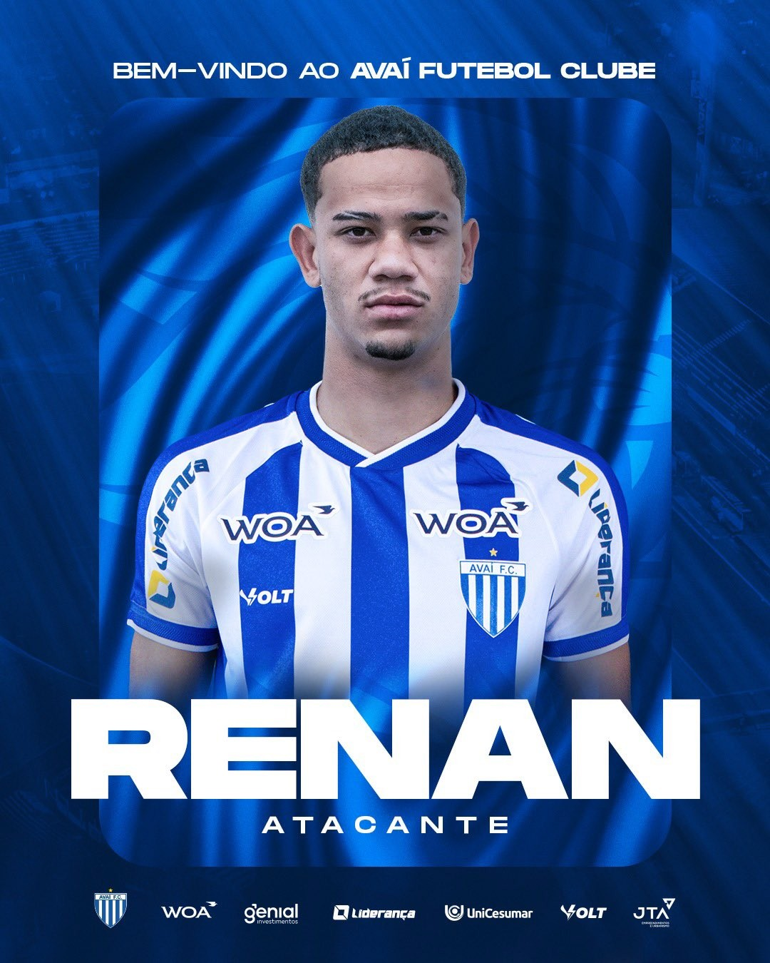 Renan é anunciado pelo Avaí. (Foto: Reprodução/AFC)